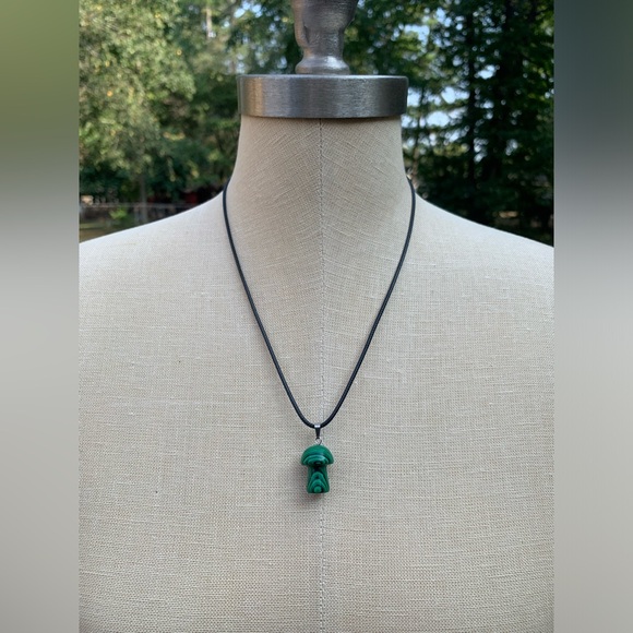 Handmade Genuine Stone Mushroom Amulet Necklace - Picture 2 of 11